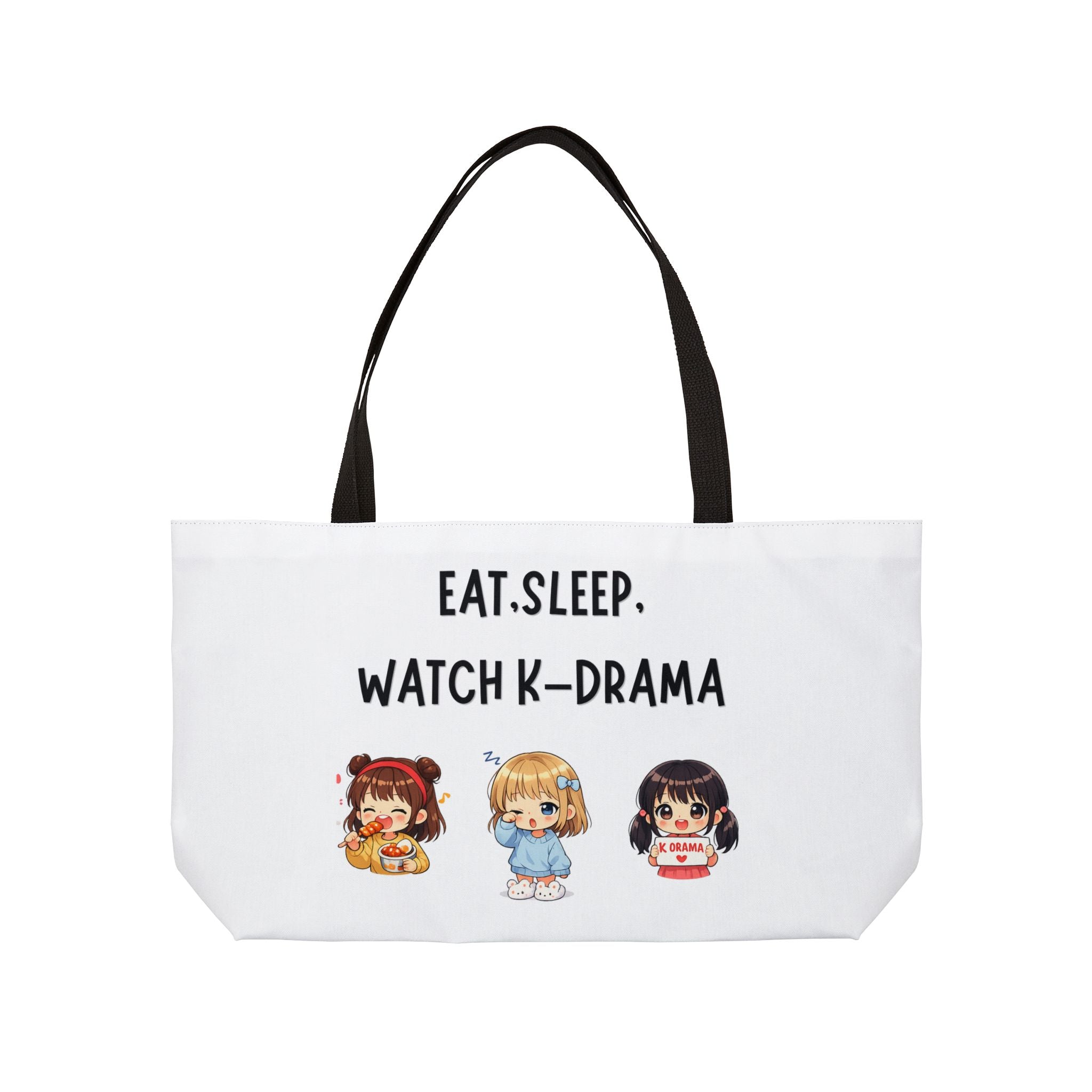 Tote Bag: "Eat, Sleep, Watch K-Drama"