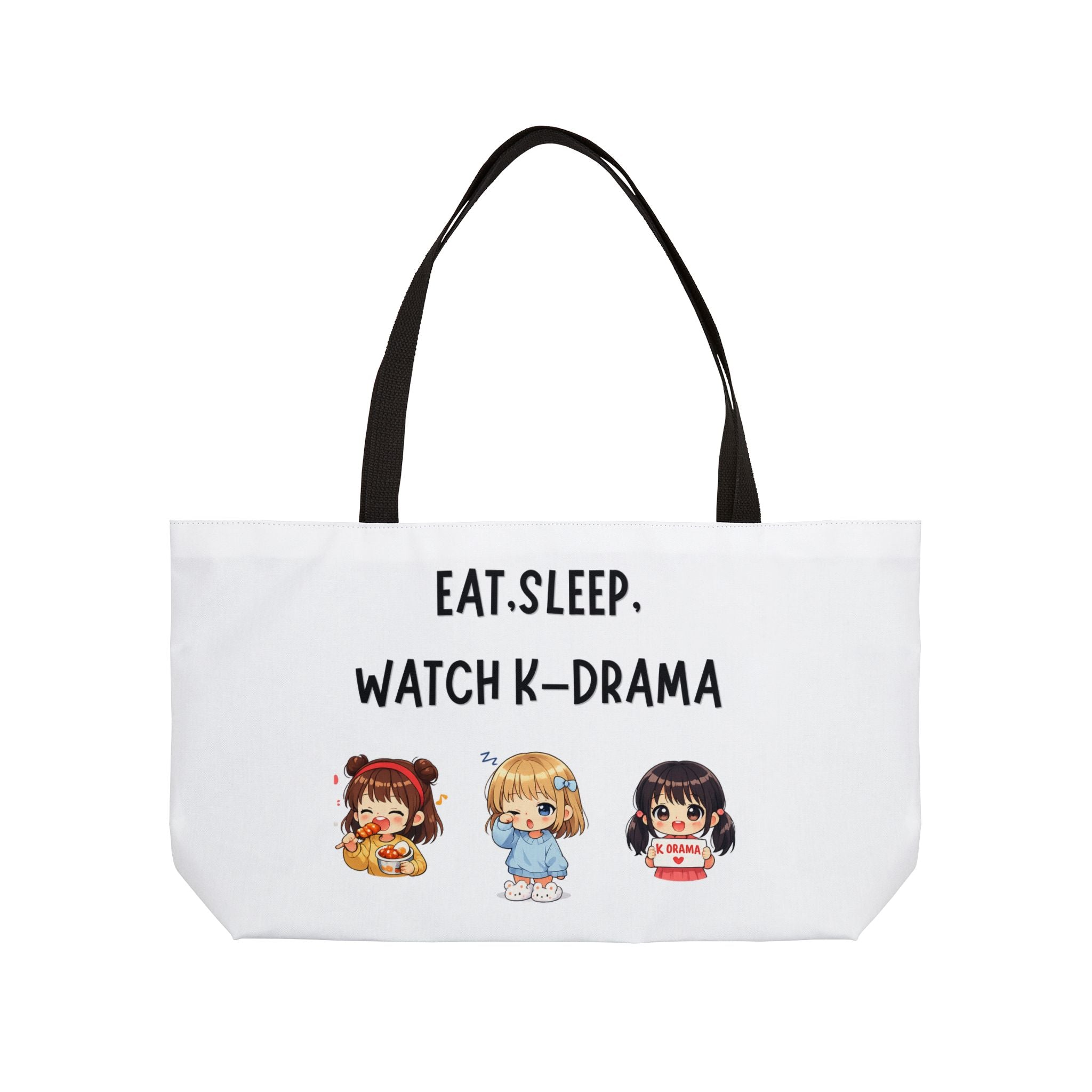 Tote Bag: "Eat, Sleep, Watch K-Drama"